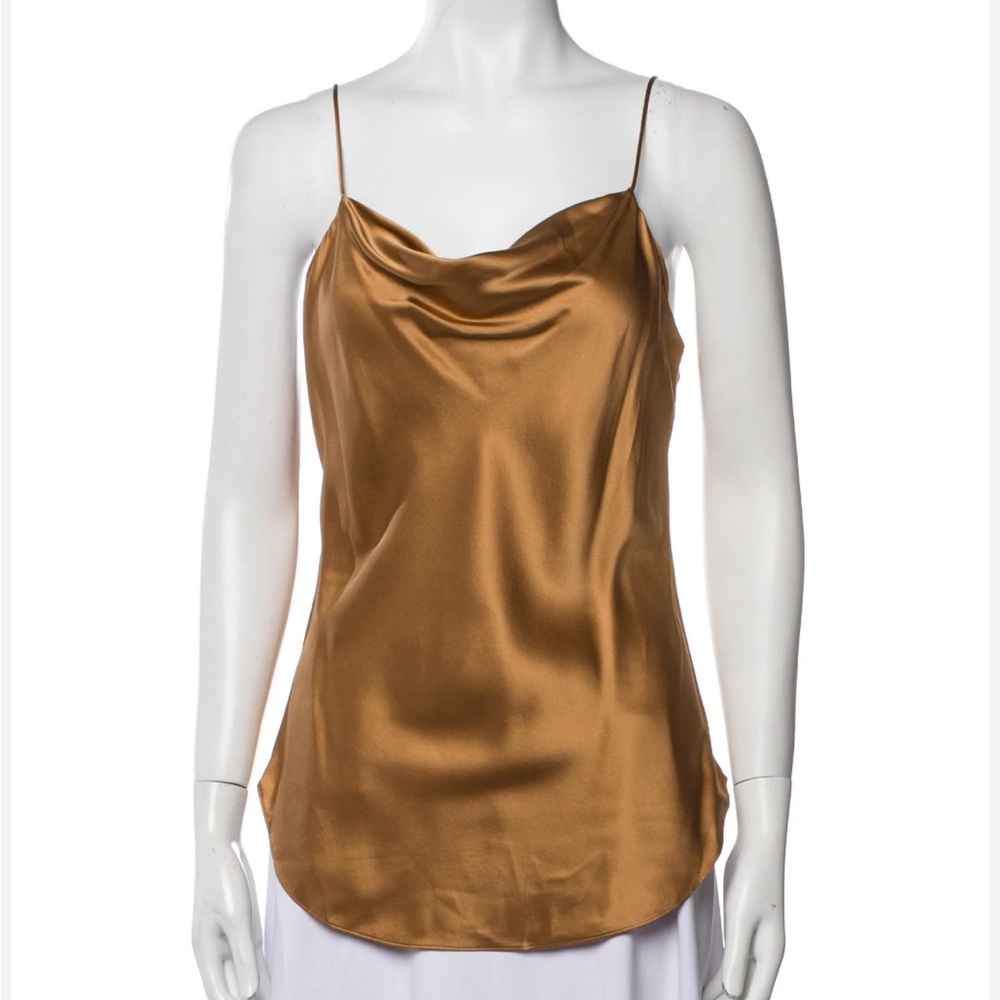 Cinq a Sept Marta Silk Cowlneck Tank